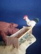 Lowell Davis Schmid / Border Fine Arts,  Rare Slim Pickins Figurine Pig & Rooster Figurines photo 2