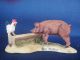 Lowell Davis Schmid / Border Fine Arts,  Rare Slim Pickins Figurine Pig & Rooster Figurines photo 6