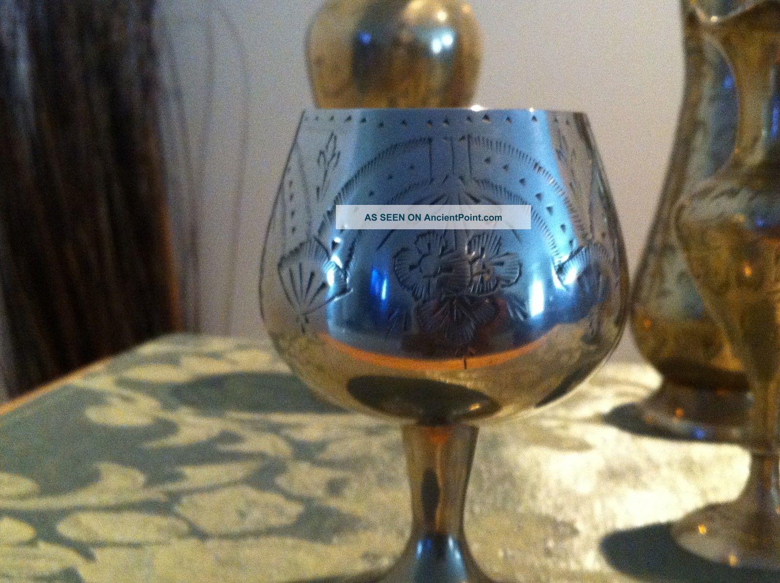 Brass Goblets Set Metalware photo