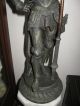 Old Antique Spanish Soldier Spelter Figurine 28  Tall. Metalware photo 3