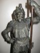 Old Antique Spanish Soldier Spelter Figurine 28  Tall. Metalware photo 5