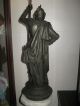 Old Antique Spanish Soldier Spelter Figurine 28  Tall. Metalware photo 7