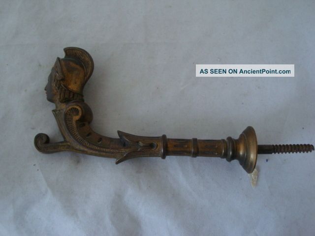Antique Empire Roman Soldier Bronze Hook Decor Metalware photo