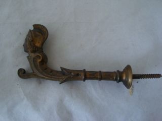 Antique Empire Roman Soldier Bronze Hook Decor photo