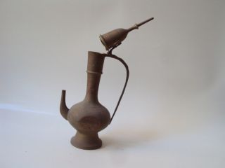 Vintage Solid Brass With Decor Pitcher Teapot photo