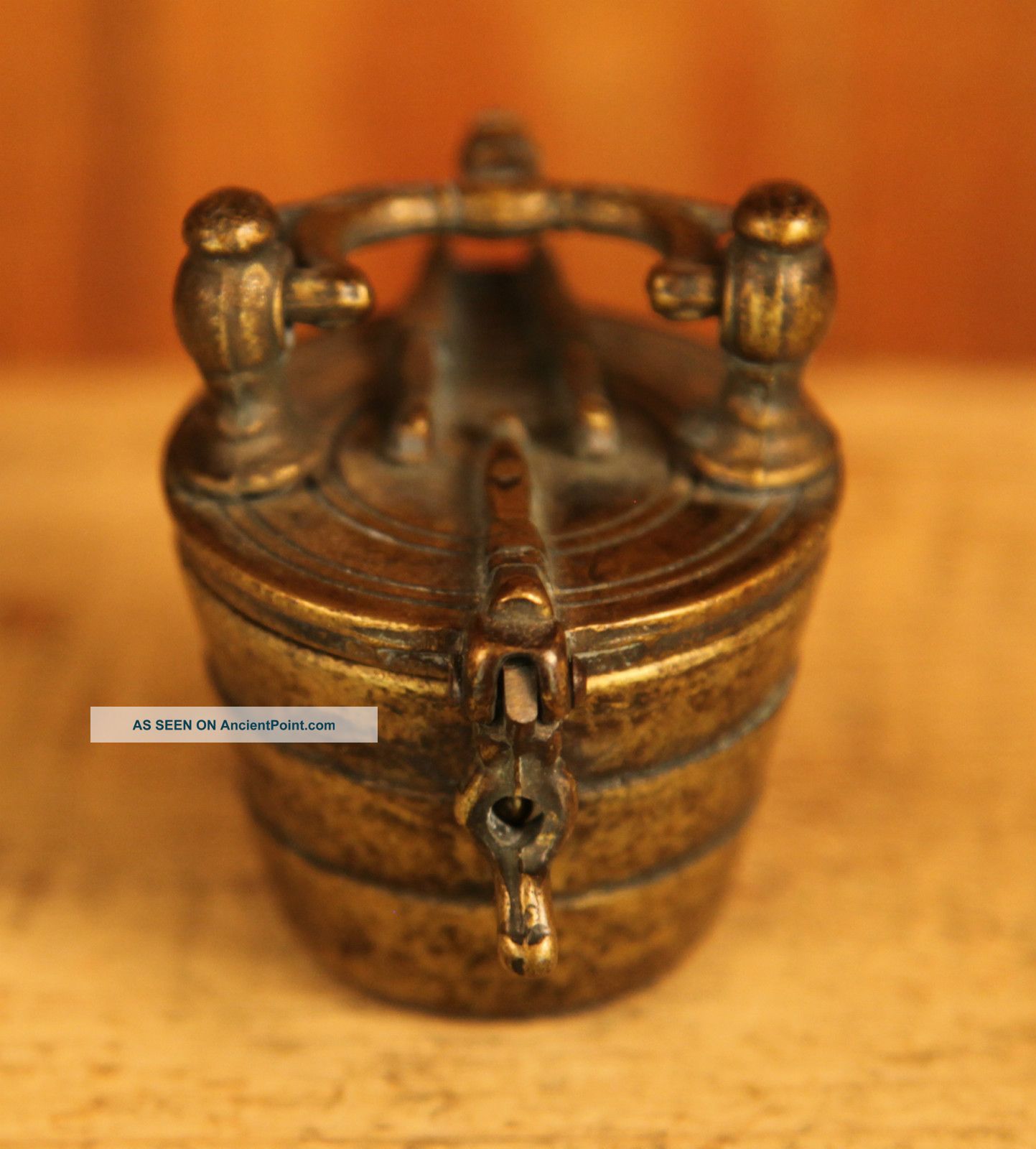 Circa 1840 ' S Complete Set Of Six Piece Cast Brass Nesting Weight Set Metalware photo