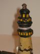 Antique Lighthouse Cast Iron Doorstop Paint C: 1920s Metalware photo 1