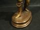 Unusual 19th C European Bronze Figural 2 - Lite Candleholder Metalware photo 2