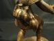 Unusual 19th C European Bronze Figural 2 - Lite Candleholder Metalware photo 3