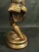 Unusual 19th C European Bronze Figural 2 - Lite Candleholder Metalware photo 5