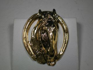 Decorative Light Metal Applique Horse Head Horse Shoe photo