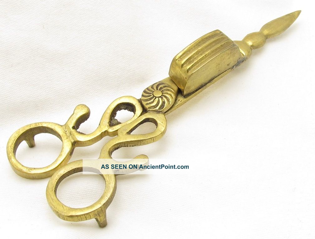 Vintage Scissor Candle Snuffer Metalware photo