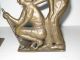 Antique Art Deco Ea Brass Golfer Bookends Metalware photo 3