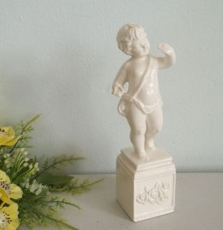 Vintage White Glaze Porcelain Cupid Boy Statue Figurine Ardalt Japan photo