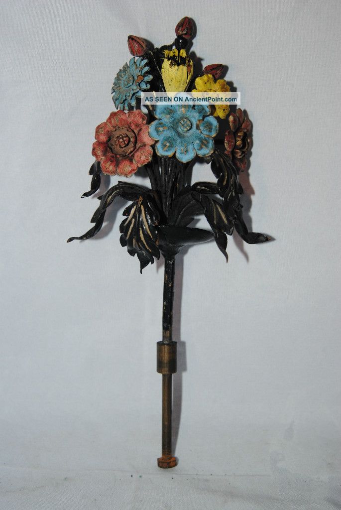 Decorative Metal Flowers On A Post Metalware photo