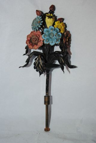 Decorative Metal Flowers On A Post photo