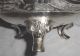 Antiq Handmade German Silver Colonial Covered Vegetable Bowl 3 Pcs Complete 15 