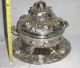 Antiq Handmade German Silver Colonial Covered Vegetable Bowl 3 Pcs Complete 15 