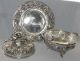 Antiq Handmade German Silver Colonial Covered Vegetable Bowl 3 Pcs Complete 15 