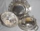 Antiq Handmade German Silver Colonial Covered Vegetable Bowl 3 Pcs Complete 15 