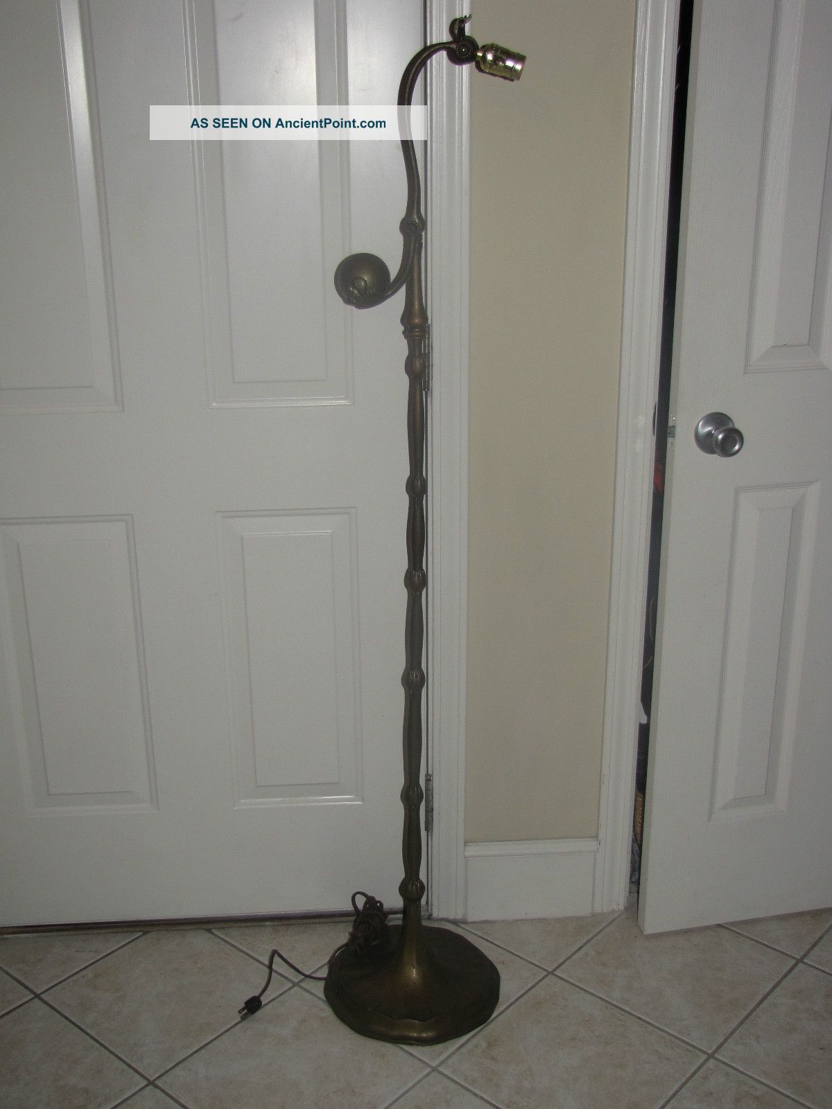 Tiffany Studios New York Bronze 677 Counterbalance Floor Lamp 58 