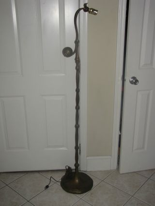 Tiffany Studios New York Bronze 677 Counterbalance Floor Lamp 58 