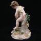 Meissen Porcelain Putti Cherub With Spade Shovel Planting Rose Bushes Figurines photo 4