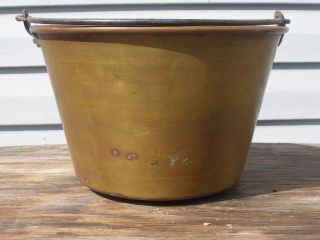 Antique H.  W.  Haydens Brass Bucket Mde By C.  G.  Hussey, photo