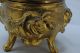 Antique Art Nouveau Gilt Metal Footed Jewelery Box Cask Pat.  1904 Metalware photo 9