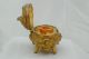 Antique Art Nouveau Gilt Metal Footed Jewelery Box Cask Pat.  1904 Metalware photo 5
