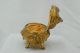 Antique Art Nouveau Gilt Metal Footed Jewelery Box Cask Pat.  1904 Metalware photo 7