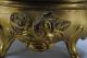 Antique Art Nouveau Gilt Metal Footed Jewelery Box Cask Pat.  1904 Metalware photo 8