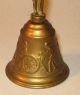Ornate Brass Bell With Napoleon Handle Metalware photo 3