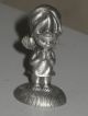 Dated 1975 Little Gallery Hallmark Pewter Figurine Winged Angel Prays Miniature Metalware photo 3