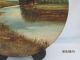 1896 Hand Painted & Signed R.  Smith Metal Tin Art Wall Plaque Metalware photo 3