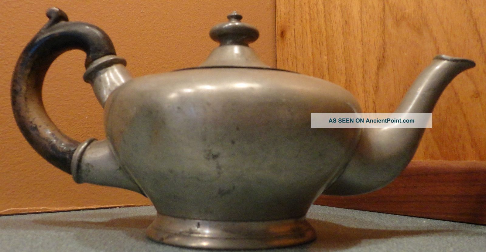 Antique Pewter Tea Pot Jeannie Style Tkin Brothers Sheffield England 1566 Metalware photo