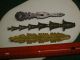 3 Antique Metal Appliques Stylized Feather Acanthus Metalware photo 1