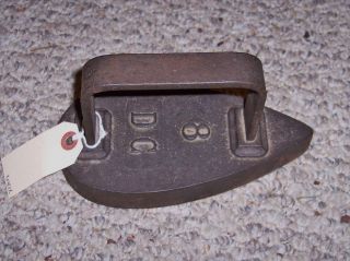 Early Antique Dc 8 Sadd Iron With Wrought Iron Stand photo