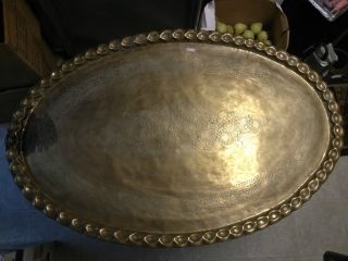 Vintage 1930 ' S Morroccan Brass Tray Large 55 