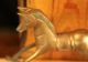 Large Antique Brass Rocking Horse With Aged Patina Metalware photo 1