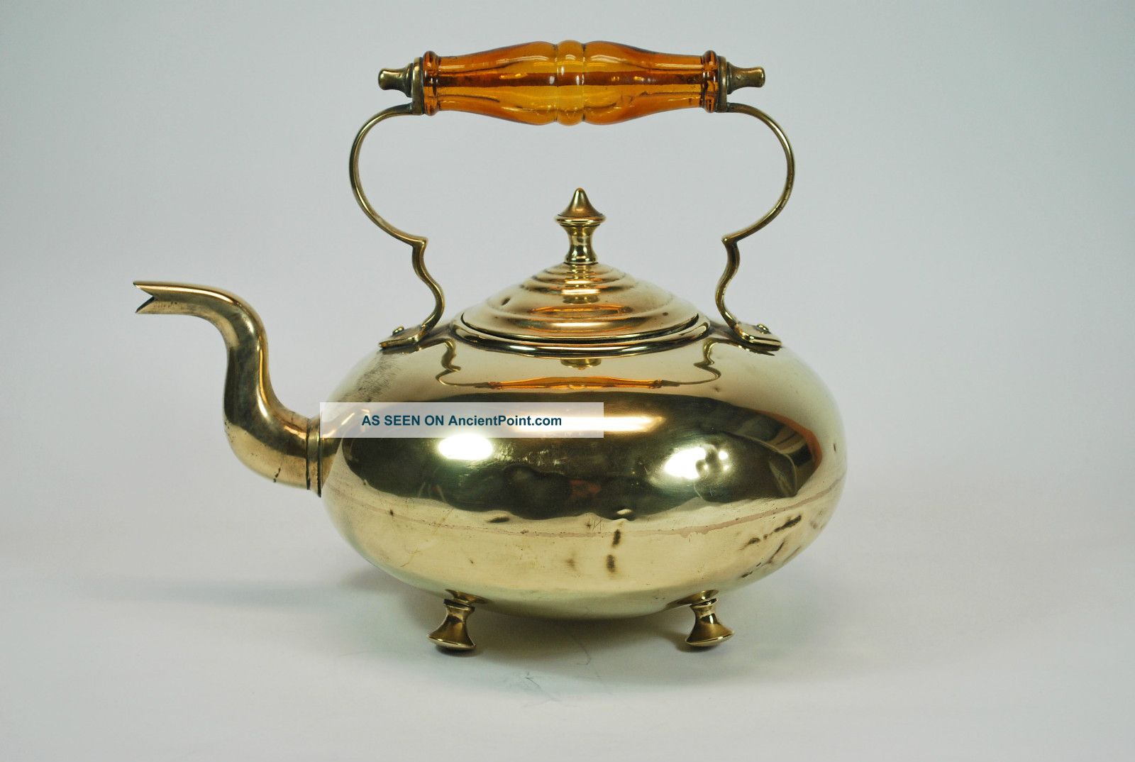 Antique Brass Toddy Kettle,  By James Clews,  Birmingham,  English. Metalware photo