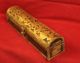 Large Antique Ornate Wood And Brass Box Or Chest Metalware photo 3