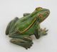 Authentic Cold Painted Vienna Bronze Miniature Frog,  Signed Metalware photo 1