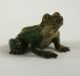 Authentic Cold Painted Vienna Bronze Miniature Frog,  Signed Metalware photo 2