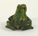 Authentic Cold Painted Vienna Bronze Miniature Frog,  Signed Metalware photo 3