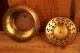 Antique Ornate Round Brass Box For Dried Flowers Metalware photo 1
