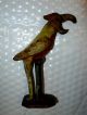 Antique Hubley Cast Iron Figurine Parrot Bottle Opener Paint Metalware photo 3