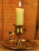 Antique 19th Century Brass Chamberstick Candleholder Metalware photo 3