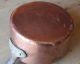 Antique Large French Copper Pot With Handle Metalware photo 3