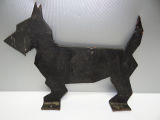 Antique Cast Iron Decorative Scottish Terrier Scottie Dog Sculpture Doorstop Nr photo